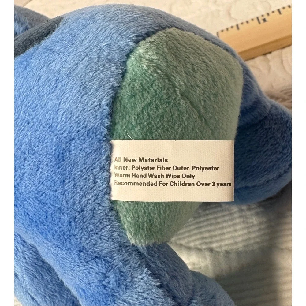 Disney‎ Stitch 8 inch Plush Stuffed Toy Animal Blue With Suction Cup to Hang